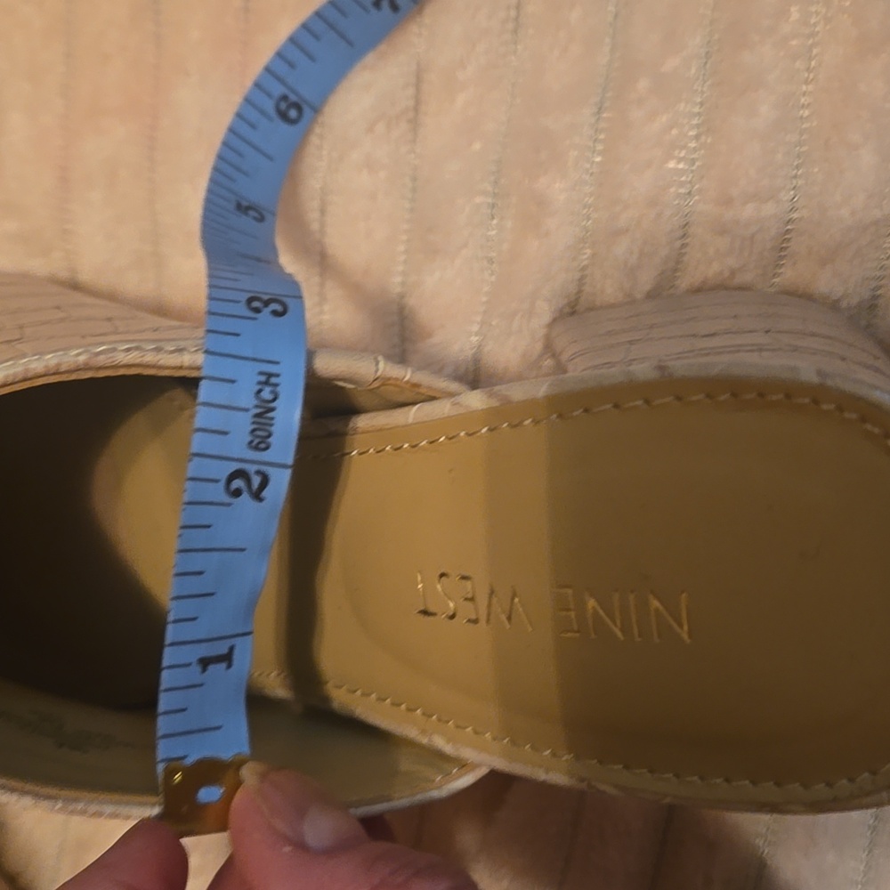 Nine West Beige Croc-Patterned Mules - Picture 9 of 13